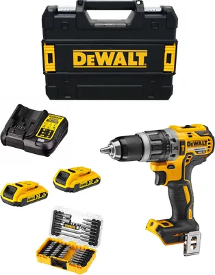 Immagine prodotto di Trapano a percussione DeWALT DCD796D2T (2 x 2,0 Ah + DCB107 + TSTAK II) + set di 40 punte per avvitatore
