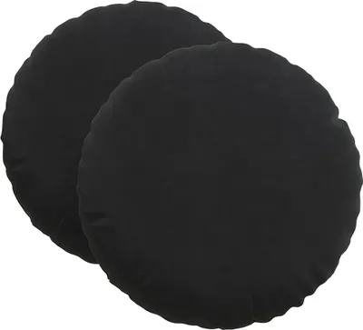 Immagine prodotto di Cuscini da seduta vidaXL, 2 pezzi, neri, Ø 80 x 29 cm, in velluto