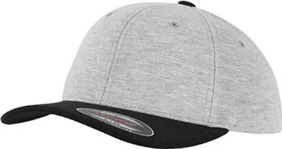 Produktbild von FLEXFIT 6778T | Double Jersey 2-Tone Cap / Kappe / Mütze / Hut - Farbe: Grey/Black - Größe: L/XL