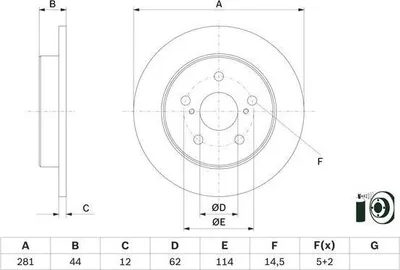 Produktbild von Bremsscheibe BOSCH 0 986 479 E91