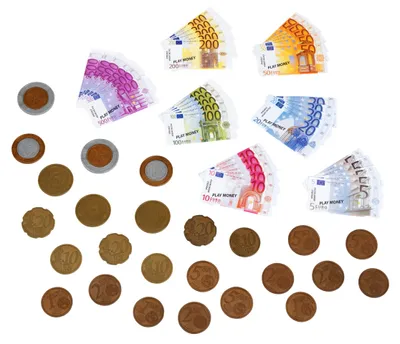 Productafbeelding van Klein-Toys eurobiljetten met een bijbehorende kaart