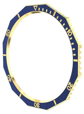 Produktbild von Für Samsung Galaxy Watch 6 Classic 47mm Smartwatch Lünettenring Blau / Gold