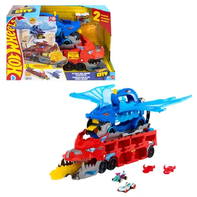 Productafbeelding van Hot Wheels City JKJ79, set met voertuig en baan, geschikt voor kinderen vanaf 4 jaar, plastic, meerkleurig