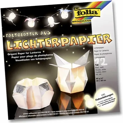 Productafbeelding van folia 42300 folia Transparentpapier Lichterpapier 30,0 x 30,0 cm 80 g/qm, 12 St.