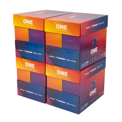 Produktbild von ONE Druckerpapier & Kopierpapier DIN A4 weiß - 10.000 Blatt - für Laser- & Tintenstrahldrucker, Büro Home Office - by PrintBrothers - PEFC-Zertifikat