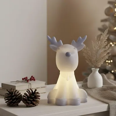 Produktbild von Sirius LED Dekofigur Naja Rentier 11,6 cm Echtwachs weiß