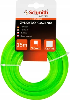Produktbild von Schmith Premium Trimmerfaden 3,0 mm x 15m Vierkant | Professional Mähfaden für Freischneider & Motorsense | Robuste Trimmerschnur Nylonfaden Ersatzfaden Rasentrimmer Zubehör