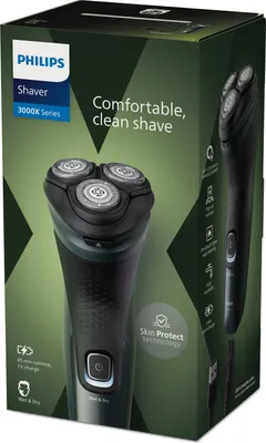 Zdjęcie produktu dla Philips Shaver X3052/00 Men Black Green Wet Dry Trymer akumulatorowo-sieciowy