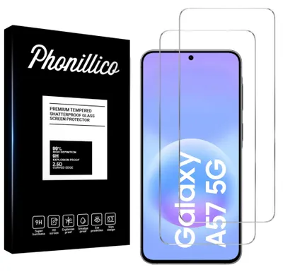 Produktbild von Hartglas für Samsung Galaxy A57 [2 Stück] Displayschutzfolie Screen Protector Film Anti-Kratzer Glas Resistant Phonillico®