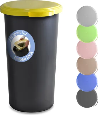 Produktbild von KUEFA VLC 60 Liter Müllsackständer, Mülleimer, Sammelbehälter für den Gelben Sack (Gelb)