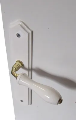 Image de 2 poignées de porte Bois sans trou, bois entraxe 195 mm