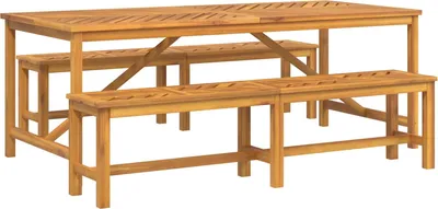 Produktbild von Garten Essgruppe 3 pcs Braun Massivholz Akazie