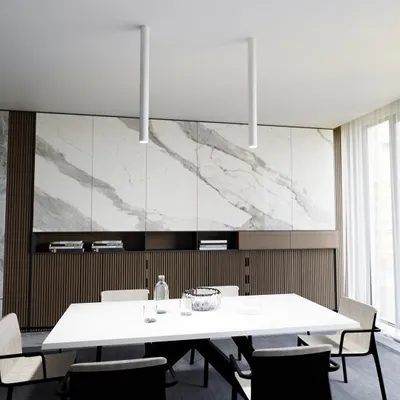 Immagine prodotto di Spot a soffitto bianco 80 cm circolare 1xGU10 8W TECNO Emibig