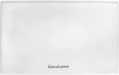 Produktbild von KaraLuna Premium Silikon Napfunterlage 48 x 30 cm (Transparent, Eckig) Futtermatte Katze Futterunterlage Hund Futternapf Fressnapf Hundenapf Unterlage Kaffeevollautomat Napf Matte Mat Silikonmatte