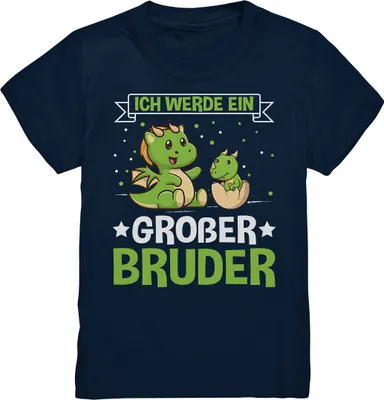 Produktbild von Ich werde ein Großer Bruder Dinos Shirt – Navy / 98/104 (3-4)