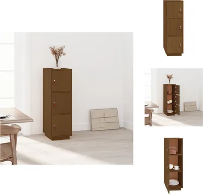 Produktbild von vidaXL Highboard Honigbraun 34x40x108,5 cm Massivholz Kiefer -  Sideboards