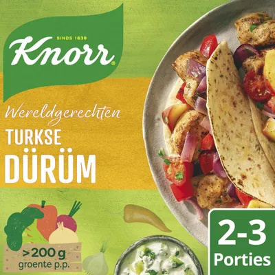 Zdjęcie produktu dla Knorr Wereldrechte Durum 201g – Pikantna gotowa mieszanka do pysznych dań z durum