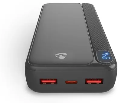 Obrázek produktu pro Powerbank | 20000 mAh | 1,5 / 1,67 / 2,0 / 2,22 / 3,0 A | Počet výstupů: 3 | Výstupní konektory: 1x USB-C™ / 2x USB-A | Vstupní konektor: 1x USB-C™ | PD3.0 20W | Lithium-polymerová baterie | Displej