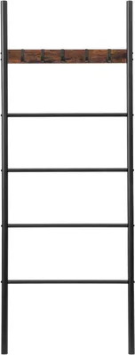 Imagen del producto de Perchero para toallas, 60 x 2 x 177 cm, con 5 ganchos removibles, ideal para toallas de baño