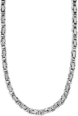 Produktbild von 5 mm Königskette Armband Herrenkette Männer Kette Halskette, 45 cm Silber Edelstahl Ketten