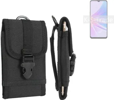 Produktbild von K-S-Trade Holster Handy Hülle kompatibel mit Oppo A78 5G Holster Handytasche Gürtel Tasche Schutz Hülle Robust Outdoor schwarz