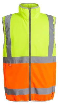 Image de Regatta Professional TRS257 | Pro Hi-Vis Full Zip Gilet de travail - Couleur : Jaune/Orange - Taille : XXL