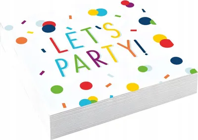 Obrázek produktu pro amscan 20 Servietten Confetti Narozeniny 25 x 25 cm CONFETTI