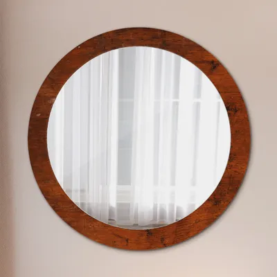 Produktbild von Ø80cm Modern Spiegel - Wandspiegel Wandmontage- Schlafzimmer - natürlich Holz