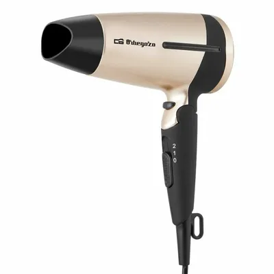 Immagine prodotto di Orbegozo SE 1600 Asciugacapelli con manico pieghevole 2 velocità 2 impostazioni di temperatura Concentratore di aria fredda e diffusore 1600W