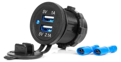 Immagine prodotto di Caricatore USB impermeabile per auto 3.1A 2xUSB 12V 24V AMIO-04216