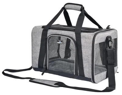 Obrázek produktu pro Prodyšná přepravka pro domácí mazlíčky, schválená leteckou společností, přenosná taška pro malé psy a kočky, vylepšená ventilační konstrukce, velká kapacita, nedeformovatelná, stereoskopický prostor, bezpečnostní detaily, design, pohodlí