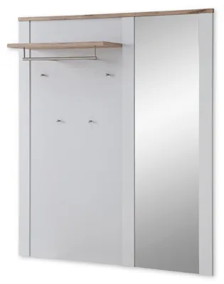 Produktbild von DIJON Garderobenpaneel mit Spiegel in Ashgrey, Viking Oak Optik - Moderne Hutabl