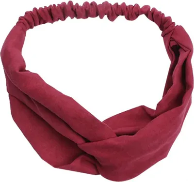 Productafbeelding van Elegant haarband van fluweel in een effen, dieprode kleur