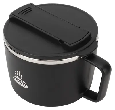Imagen del producto de Olla de acero inoxidable, de 1200 ml, con tapa y colador, para uso en la cocina
