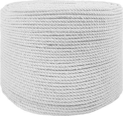 Imagen del producto de Hilo de algodón de 2 mm, 100 metros, color blanco, 10 unidades. Cordón para manualidades y decoración