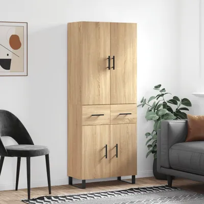 Obrázok produktu pre vidaXL Highboard Sonoma Oak 69,5x34x180 cm odvodený výrobok z dreva