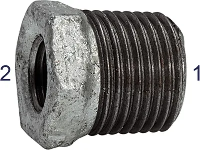 Produktbild von Riegler Reduzierstück 241, AG/IG, R 3/8, Rp 1/4, schwarzer Temperguss