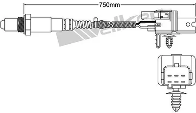 Produktbild von VEGAZ ULS-418 Lambdasonde für VOLVO V50 (545) 750mm