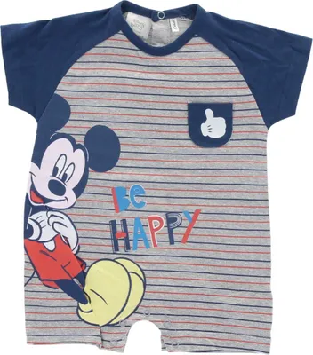 Produktbild von Disney Mickey Maus Baby Schlafanzug Overall Baby-Outfit kuscheliger Einteiler für Babys 3 Monate