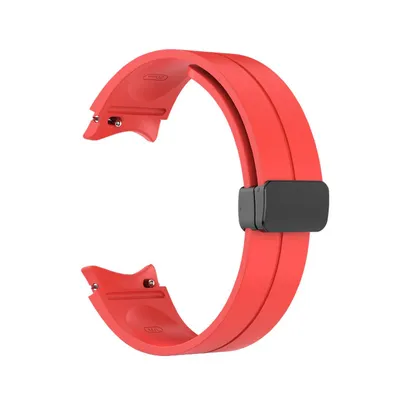 Produktbild von SYSTEM-S Armband 20 mm aus Silikon für Samsung Galaxy Watch 5 4 Smartwatch in Rot