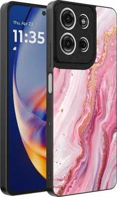 Produktbild von Geeignet für Motorola Edge 50 Neo Telefon Fall mit Marmor-Druck - TPU zurück Abdeckung Fall Marmor-Design - Pink - Smartphonica