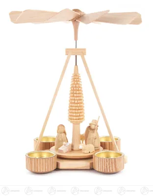 Obrázok produktu pre Pyramída s betlehemom, na čajové sviečky šírka x výška x hĺbka 33 cm x 45 cm x 33 cm NOVINKA