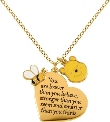Image de Winnie l'ourson Halskette Uni Tu es plus courageux que tu ne le crois goldfarben Standard