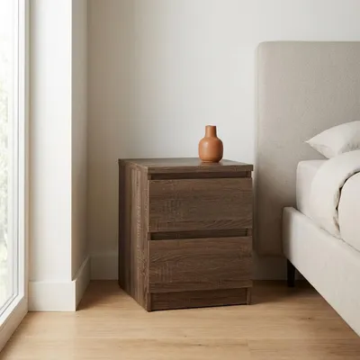 Productafbeelding van Nachtkastje Ylva 2 lades Truffle - Giga Living