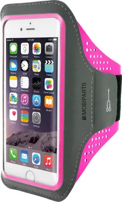 Produktbild von Mobiparts Comfort Fit Handyhalterung Joggen iPhone 6 Sporthülle Neopren Sportarmband - Neon Pink