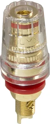 Produktbild von Lyndahl LKPA070 Highend Lautsprecherterminal, mit Verdrehschutz Farbe: Rot