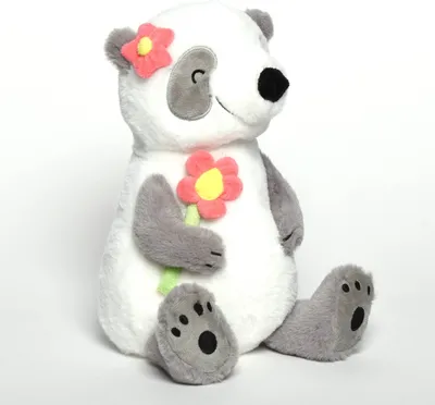 Produktbild von Mr. & Mrs. Panda Kuscheltier Panda mit Blume - Grau Pastell - Geschenk, Spielzeug, Plüsch, Tiermotive, Plüschtier, Stofftier, Teddy