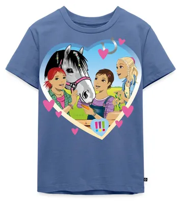 Produktbild von Spreadshirt Die Drei Ausrufezeichen Einsatz Im Pferdestall Kinder Premium T-Shirt, 110/116 (4 Jahre), Taubenblau