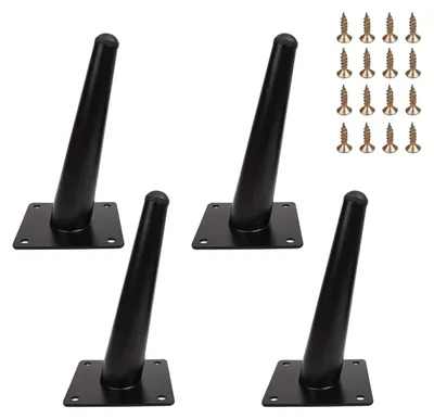 Produktbild von Omgoods – Set aus 4 Metallmöbelbeinen für Tische und Bänke – 15 cm