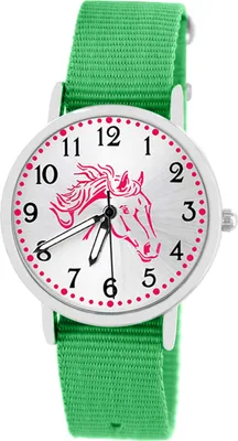 Produktbild von Armbanduhr Mädchen Pferd rosa Kinderuhr wasserdicht Geschenk Kinder analog 86530